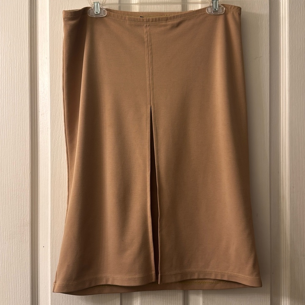 Express Y2K camel colored ponte skirt size medium